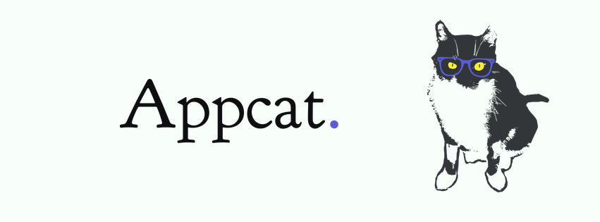 Appcat wordmark with the Appcat cat mascot